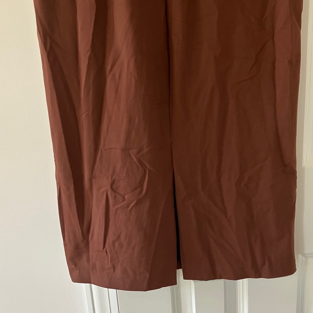 Tahari Chocolate Brown Midi Dress - Picture 6 of 6